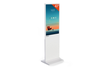 Digital totem med display DKS-LED43, 43 in display, Android 11, vit, 610 mm x 450 mm x 1.810 mm, TecMaschin 