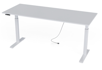 Elektriskt höj- och sänkbart skrivbord i vitt MILLA160, 1.600 mm x 800 mm 