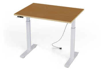 Arbetsbord elektriskt justerbart, multiplexplatta 1.100 mm x 800 mm, 80 kg lastkapacitet 