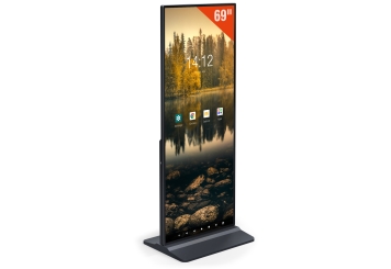 Digital totem DKS-LED69, 69 in Display, Android 11, svart, 675 mm x 500 mm x 1.726 mm, TecMaschin 